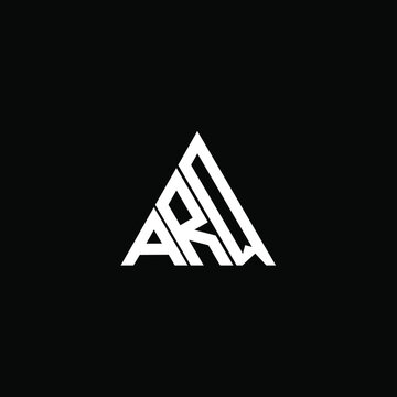 A R Q letter logo creative design on black color background. ARQ icon