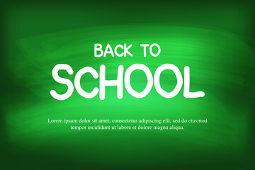 Green chalkboard background with text. Eps10 vector illustration.