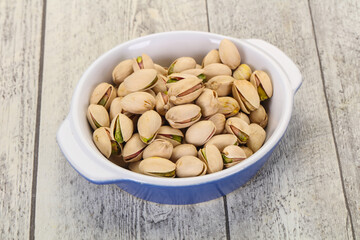 Pistachio nuts heap