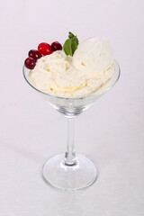Ice cream with dry plum