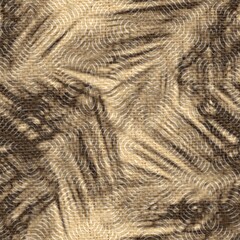 Seamless abstract print of botanical leaf shadows over abstract surface design. High quality illustration. Tropical palm leaves showing in the negative space between sunlight rays overlaid on design.