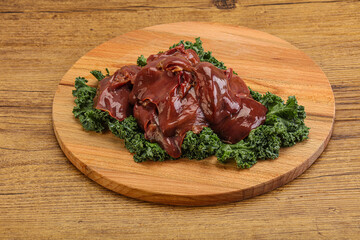 Raw chicken liver for cooking