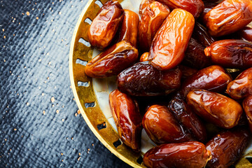 Eastern dried date on table