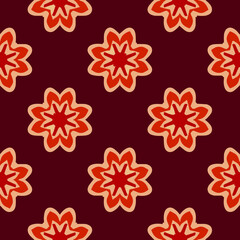 Geometric vector pattern with triangular elements. Seamless abstract ornament for wallpapers and backgrounds. 