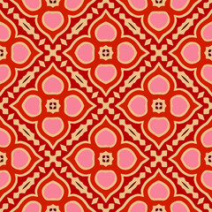 Geometric vector pattern with triangular elements. Seamless abstract ornament for wallpapers and backgrounds. 