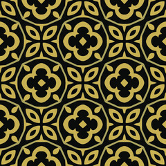 Geometric vector pattern with triangular elements. Seamless abstract ornament for wallpapers and backgrounds.
