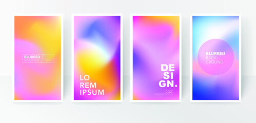 Colourful Gradient mesh Blurred background. Design for banner or post. 