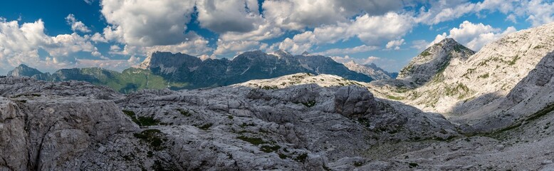 Trekking day in the majestic Julian Alps, Friuli-Venezia Giulia, Italy