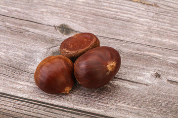 Organic natural sweet Chestnut heap