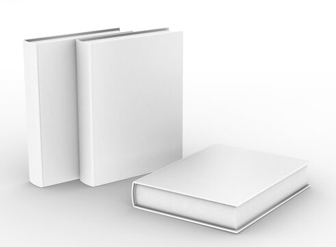 template empty hardcover book mockup set