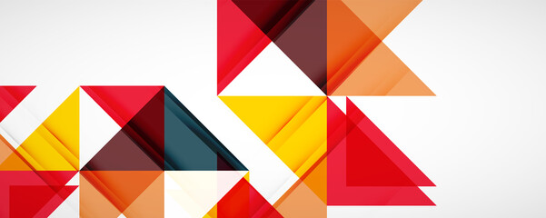 Geometric abstract background. Techno color triangle shapes. Vector illustration for covers, banners, flyers and posters and other designs