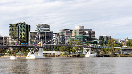 The iconic goodwill bridge on the Brisbane River in Queensland on March 24th 2021