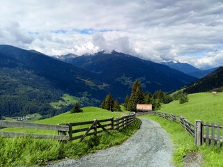 House in Mountains Alps on Austria Switzerland border