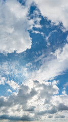 Obraz premium Fantastic soft clouds against blue sky, panorama