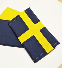 Swedish flag in Sweden Passport cover travelling