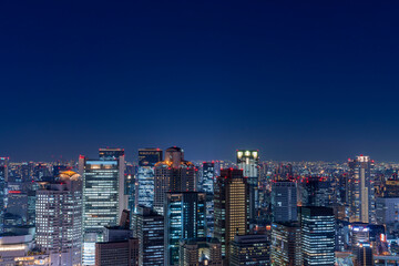 Naklejka premium [大阪府]大阪中心部の夜景（梅田スカイビル）