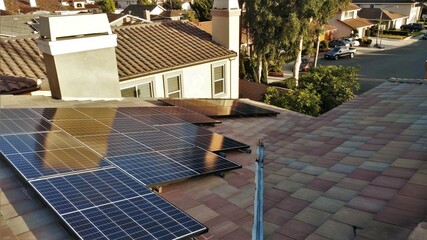 Solar panels alternative energy no fossil fuels no polution