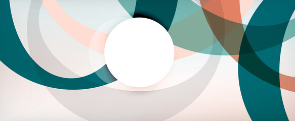 Fototapeta premium Ring geometric shapes, o letter repetition wallpaper. Abstract background for business or technology presentations, internet posters or web brochure covers
