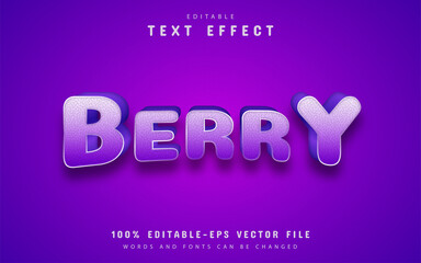 Editable 3d berry text effect