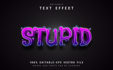 Purple stupid text effect