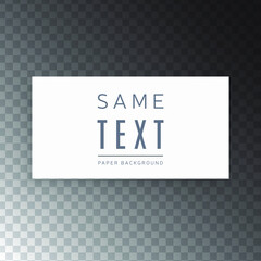 New white paper on transparent background. Realistic empty folded page. Transparent design sticker. Eps10 vector illustration.