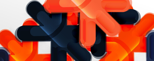 Abstract glossy crosses background for business or technology presentations, internet posters or web brochure covers