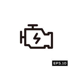 Electric Car Line Icon. Car Charger Icon or Logo sign Vector illustration