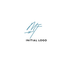 Initial AEmf beauty monogram and elegant logo design