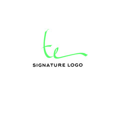 Fototapeta na wymiar Initial te beauty monogram and elegant logo design