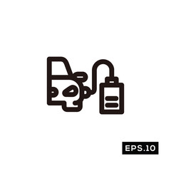 Obraz premium Electric Car Line Icon. Car Charger Icon or Logo sign Vector illustration