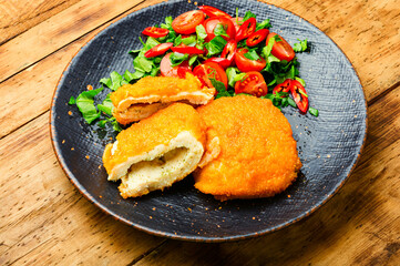 Dietary Kiev cutlet.Ukraine food