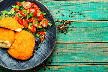 Appetizing Kiev cutlet.Ukraine food