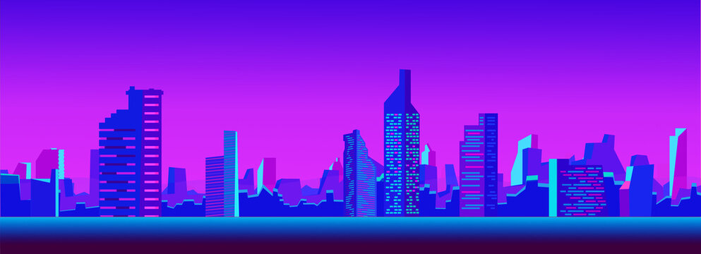 Banner futuristic business tower in the city landscape , illustration picture.