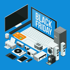 Promotional black friday electronics sale