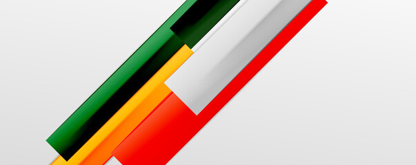 Multicolored lines background. Design template for business or technology presentations, internet posters or web brochure covers