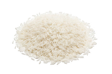 Fototapeta na wymiar Pile of white rice. Macro of natural rice realistic closeup photo image. Close up of long rice grains can use for background and texture.