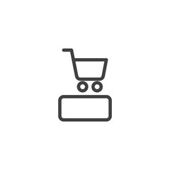 Shopping Cart Icon, flat design vector icon