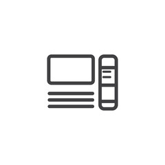 Single post line art icon vector illustration. Website icon with white background 