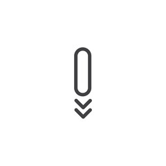 Scroll navigation icon illustration vector. Web icon line art