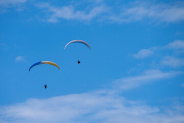 Paragliding as a way to feel like a bird.