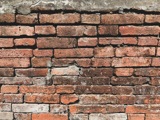 Grunge orange brick wall texture. Orange brick wall wallpaper