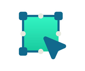 anchor vector pointer single isolated icon with gradient style