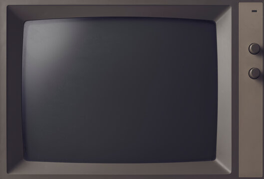 Vintage Outdated Computer Monitor Close-up