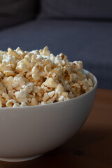 Schüssel Popcorn Nahaufnahme