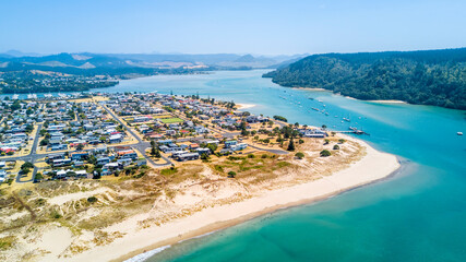 A little village on the shore of a beautiful harbour. Coromandel, New Zealand.