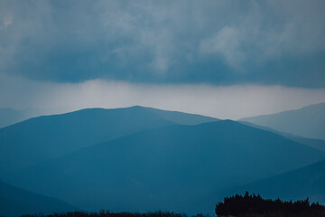 Carpathians, Gorgany massif, different weather