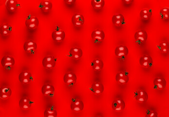 Cherry tomato, Healthy eating and vegetarianism. Color background.