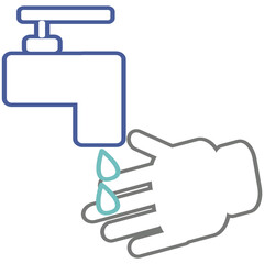 Symbol of preventing infection of Covid-19 and other viruses