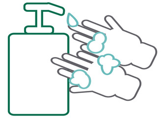 Symbol of preventing infection of Covid-19 and other viruses