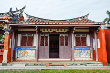 Exterior of the Confucian Temple complex in Tainan, Taiwan, Republic of China, Asiaia